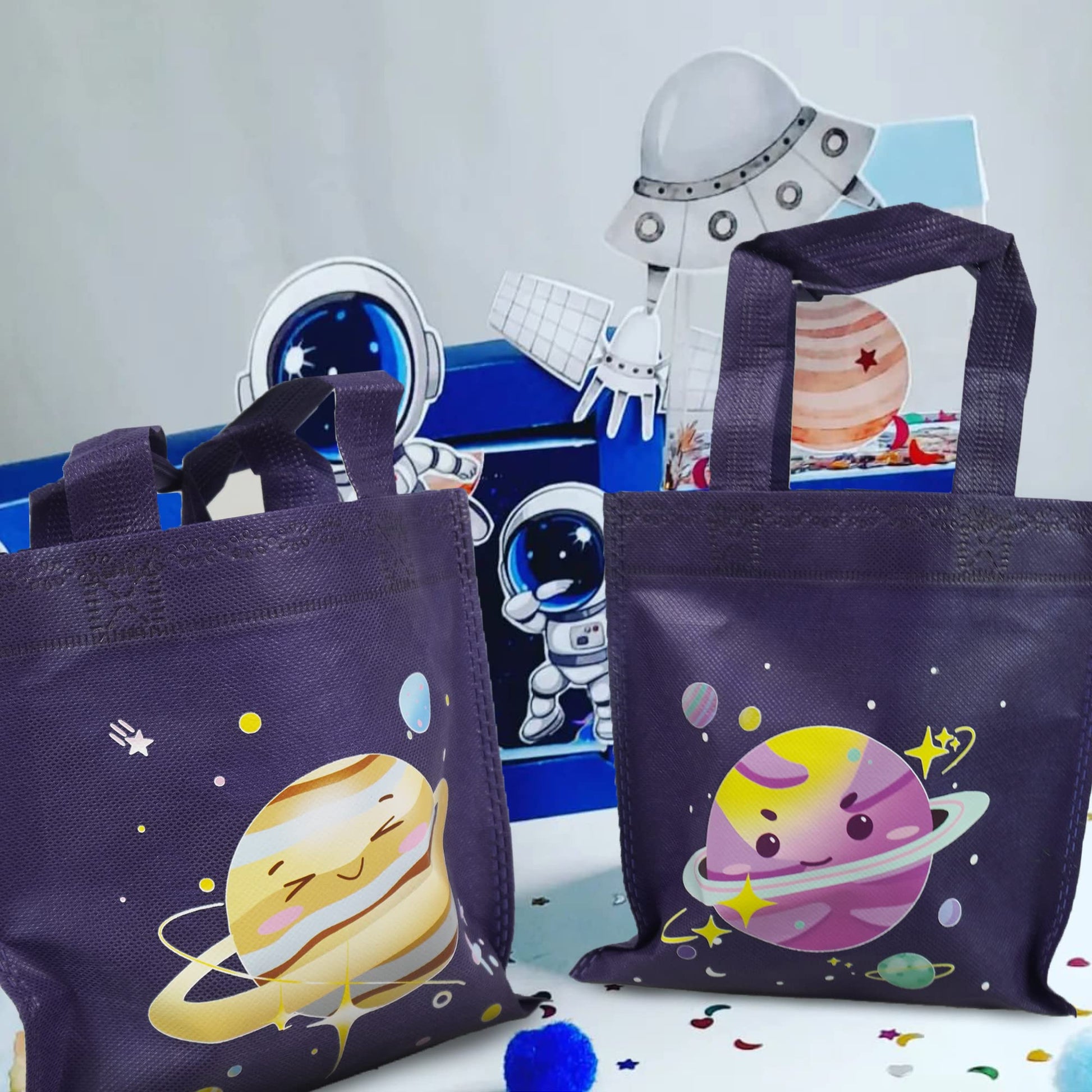 20 PCS Outer Space Party Favor Bags Space Gift Bags Treat