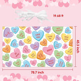 Xtralarge Valentine's Day Conversation Heart Backdrop Banner