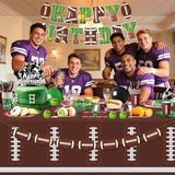 Football Party Decorations Kit Disposable Tableware Set Includes