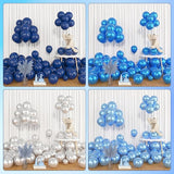 Amandir 153pcs Blue and Silver Balloon Garland Arch Kit, Different