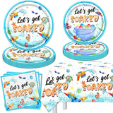 Summer Party Decorations Pool Party Supplies Tableware Set Let's Get