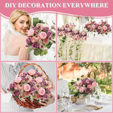 8 Bundles Artificial Peonies Flowers Boho Faux Flowers Arrangements #3
