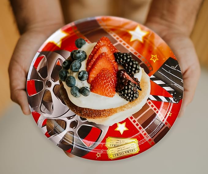 Movie Night Plates and Napkins Party Supplies 100 Pcs Movie Night