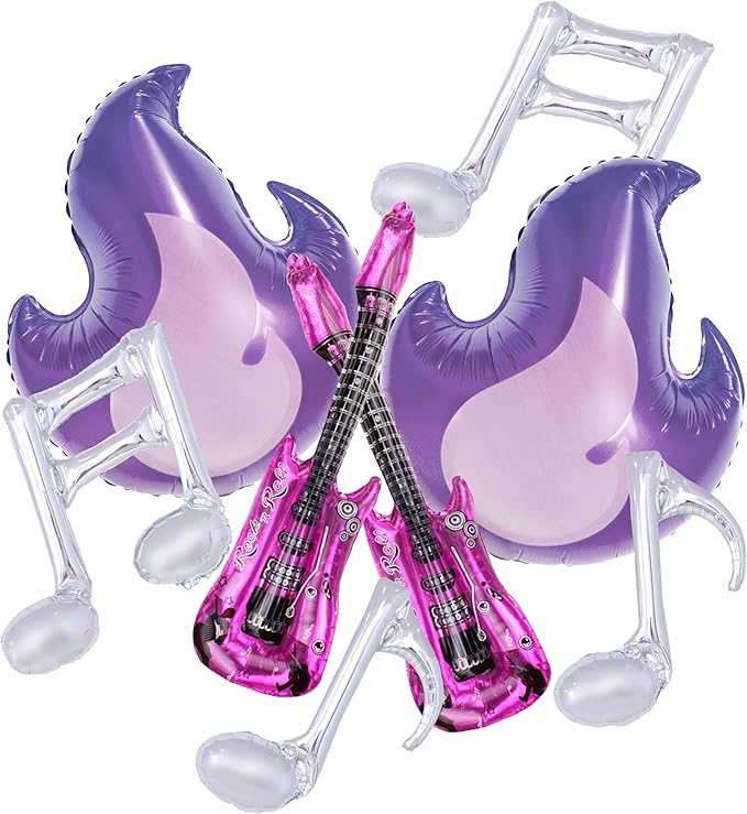 K pop Music Hunter Balloons,Purple Guitar Balloons,Purple Flame