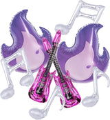 K pop Music Hunter Balloons,Purple Guitar Balloons,Purple Flame