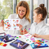 BenLouis 24 Outer Space Mini Coloring Books Kids with 24 Stacking