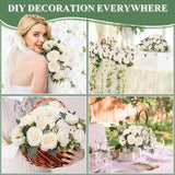 8 Bundles Artificial Peonies Flowers Boho Faux Flowers Arrangements