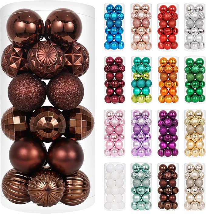 XmasExp 24ct Christmas Ball Ornaments Shatterproof Christmas #3
