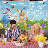 Happy Easter Banner XtraLarge 72x44 Inch Easter Backdrop for