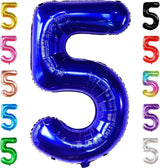 KatchOn, Navy Blue Number 5 Balloon - Big, 40 Inch | 5th Birthday