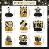 80th Birthday Decorations for Men Women - 9pcs 80th Birthday Party