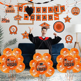 Orange Themed 2026 Graduation Decorations Set - Congrats Grad Banner,