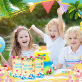 Eccliy 30 Pcs Hawaiian Party Favor Bags Animation Cartoon Birthday