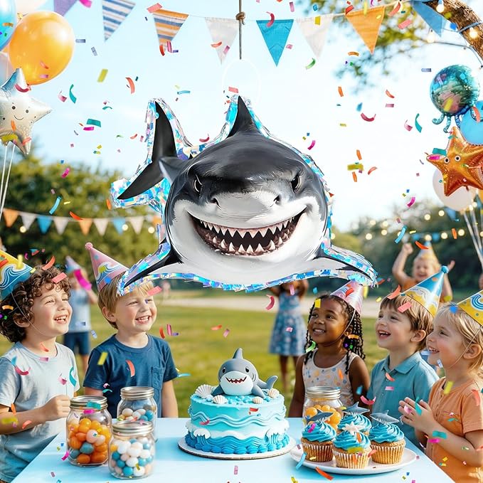WERNNSAI Shark Piñata - Under the Sea Party Decorations Great White