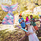 Mermaid Tail Piñata Ocean Supplies Pull String Seashell Fish Piñata