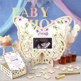 63 Pcs Butterfly Baby Shower Guest Book Alternatives Set Baby Shower
