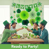 Lucky St Patrick's Day Decorations Set 21Pcs Green Shamrock Party
