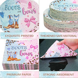 180Pcs Boots Bows Gender Reveal Birthday Party Supplies Serves 60