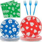 96pcs Hawaii Party Plates and Napkins Tropical Cartoon Movie