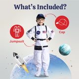 Dress Up America Kids NASA Astronaut Costume – Orange Space Suit with