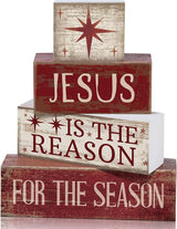 4 Pcs Christmas Table Decoration Jesus Decor Christmas Tiered Tray