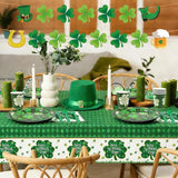 194 Pcs St Patricks Day Paper Plates & Napkins Green Shamrock Paper