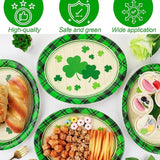 50 PCS St Patrick's Day Oval Paper Plates Large 11” Disposable Saint