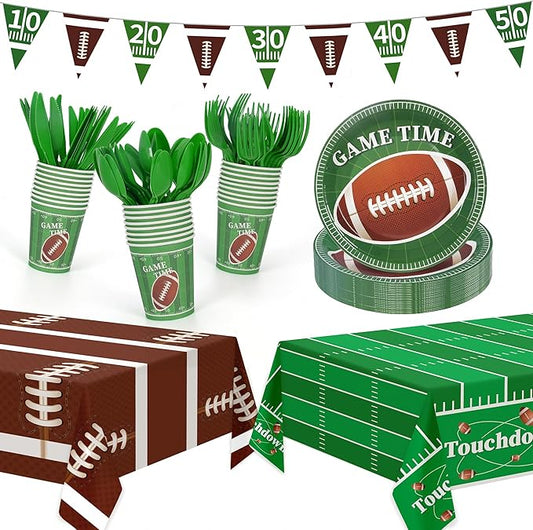 Football Party Decorations 133Pcs Football Party Supplies Set