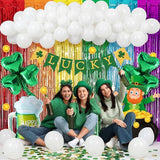 137 Pcs St Patrick's Day Balloons Party Decorations Shamrock Foil