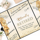 Black Gold Retirement Decorations Officially Retired Alternative