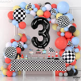 KatchOn Giant Number 3 Balloon - 40 Inch | Number 3 Race Car Balloon