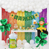 137 Pcs St Patrick's Day Balloons Party Decorations Shamrock Foil