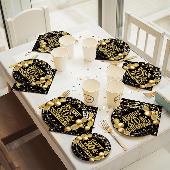 96Pcs 30th Birthday Party Tableware Set Back in 1996 Birthday Party