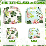 DjinnGlory 36 Pack Hawaiian Luau Party Favor Treat Boxes Gable Boxes
