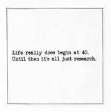 Five Star Funny 40th Birthday Quotes | White Cotton Cocktail Napkins