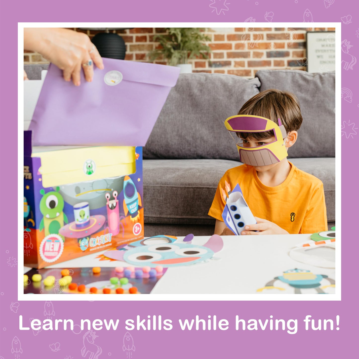 Craftikit® 20 Space Arts & Crafts for Kids - All-Inclusive Fun Toddler