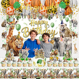 Safari Birthday Party Decorations Jungle Wild Animals Birthday Party