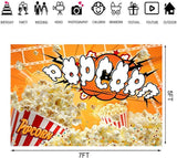Popcorn Backdrop Movie Night Photography Background Carnival