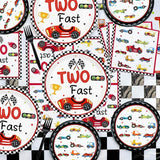 81Pcs Two Fast Race Car 2nd Birthday Party Decorations - Race Car