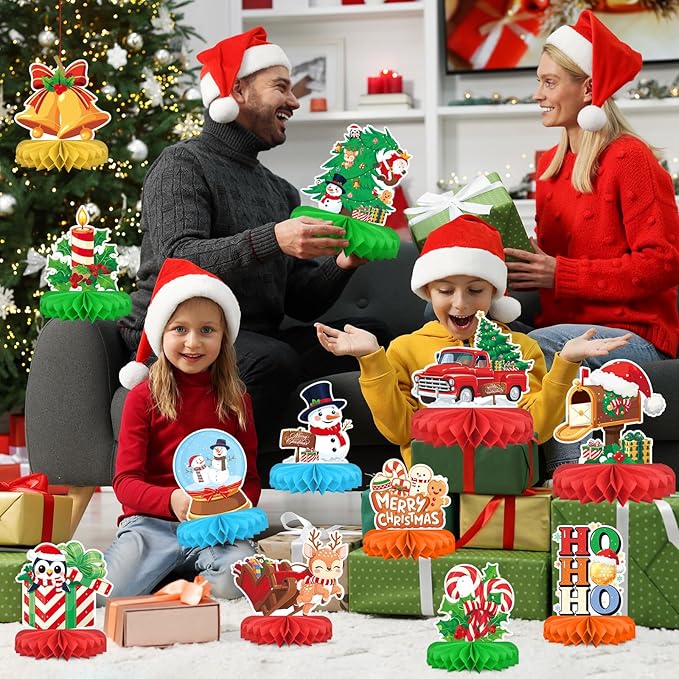 Christmas Party Decorations Festive Christmas Honeycomb Centerpieces
