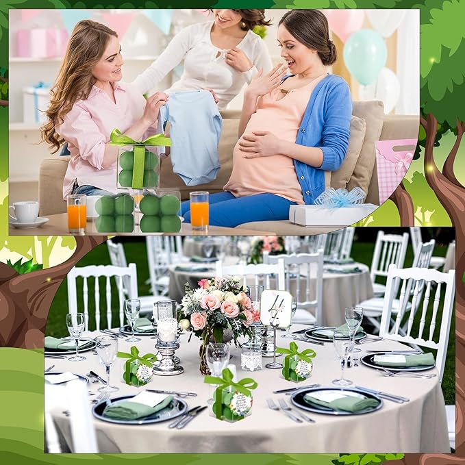 24 Sets Dinosaur Baby Shower Favors Small Bubble Candle Baby Shower