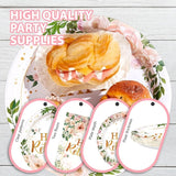 96Pcs Wildflower Retirement Party Decorations for Women Pink Gold