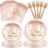 96PCS Retirement Party Decorations Women Rose Gold Retire Party