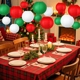 Christmas Party Decorations Red White Green Hanging Paper for Xmas