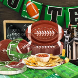 72PCS Football Party Plates and Napkins 11.8in Football Shaped