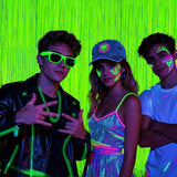 2 Pack Glow in The Dark Party Streamers, Neon Party Decorations