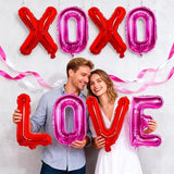 Red Pink XOXO Balloons and Love Balloon 16 Inch Valentines Day Hot
