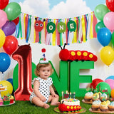 Hungry Caterpillar Highchair Banner for Baby First Birthday Party