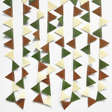 Jungle Party Decoration Sage Green Brown Beige Felt Hanging Triangle