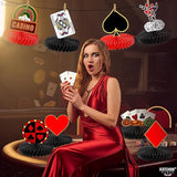 Casino Theme Party Decorations Pack of 12 Clubs and Spades Honeycomb